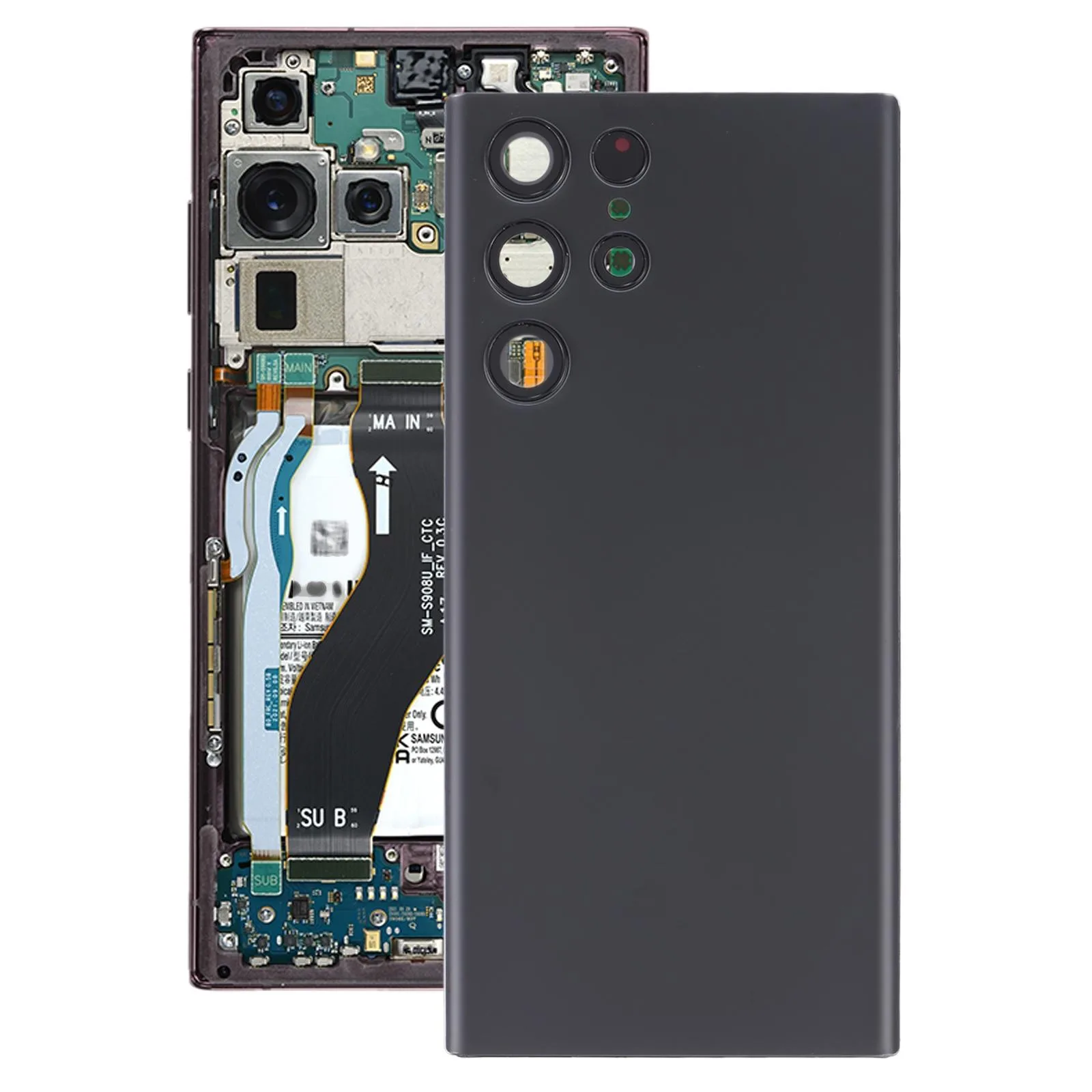 SM-S908B Battery Back Cover with Camera Lens Frame