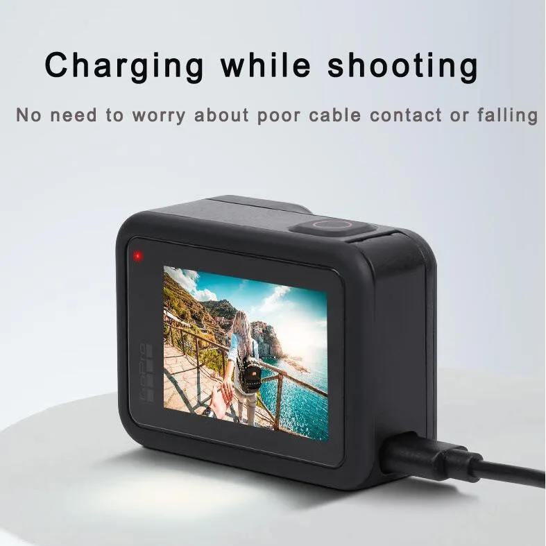 Sports Camera Rechargeable Battery Replacement Cover Side Cover for GoPro HERO8