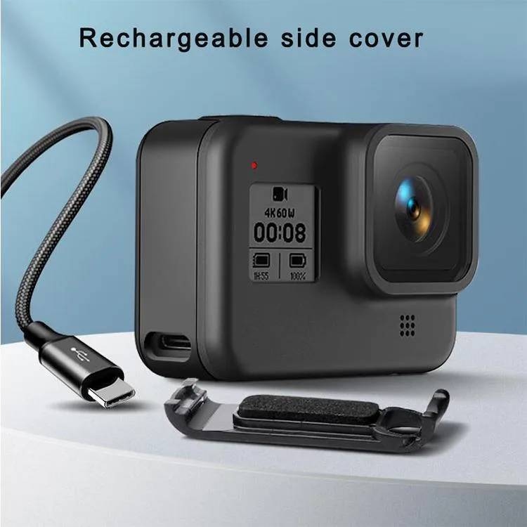 Sports Camera Rechargeable Battery Replacement Cover Side Cover for GoPro HERO8