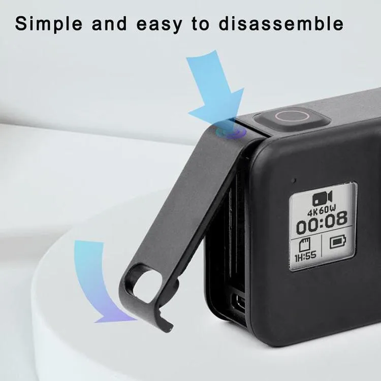 Sports Camera Rechargeable Battery Replacement Cover Side Cover for GoPro HERO8