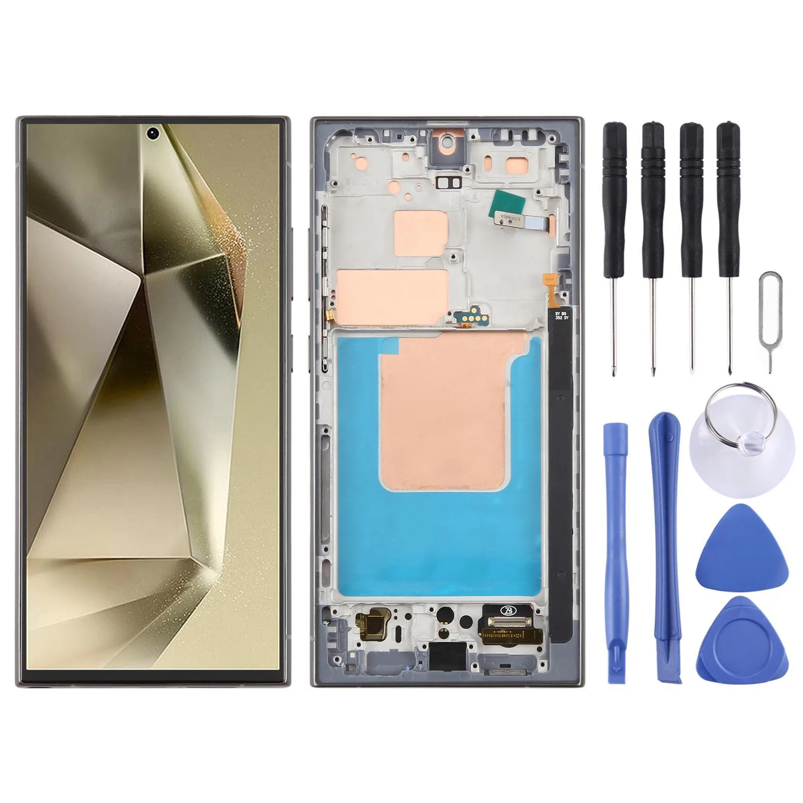 For Samsung Galaxy S24 Ultra SM-S928B 6.72 inch TFT LCD Screen Digitizer Full Assembly with Frame, Not Supporting Fingerprint Identification