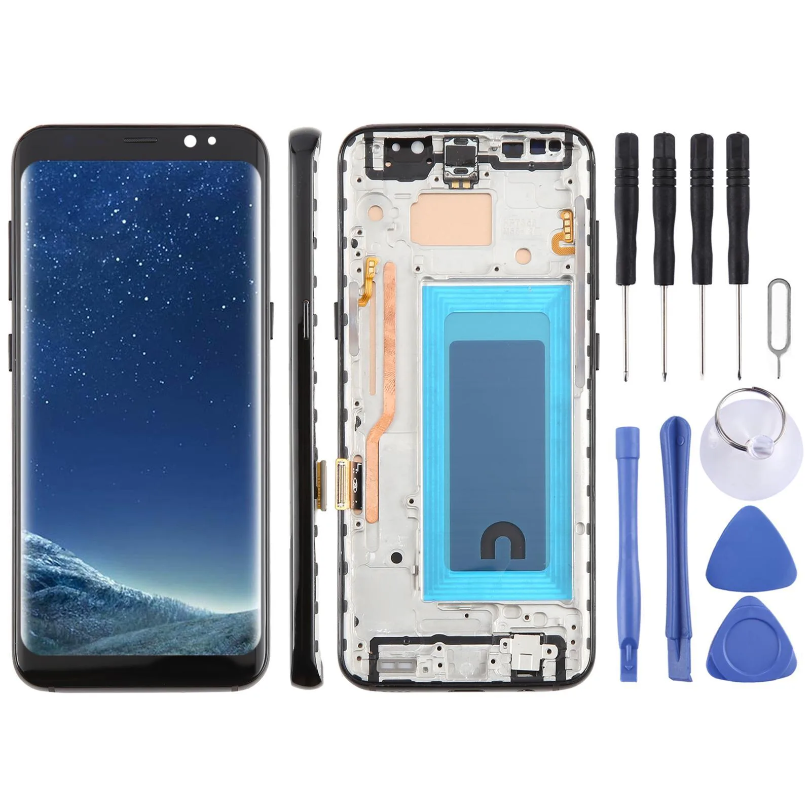 For Samsung Galaxy S8 SM-G950F 5.7 inch TFT LCD Screen Digitizer Full Assembly with Frame