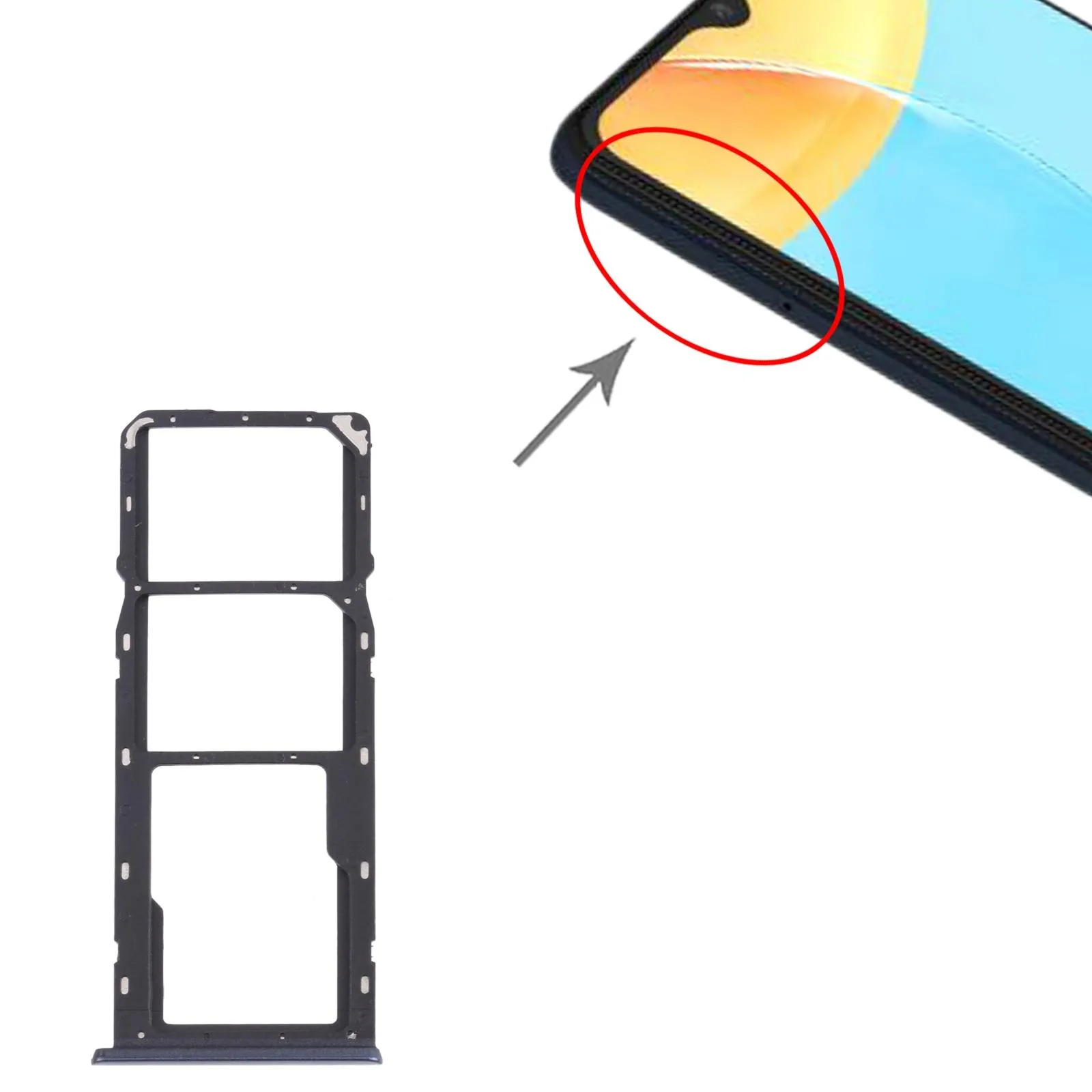 CPH2185 SIM Card Tray + SIM Card Tray + Micro SD Card Tray
