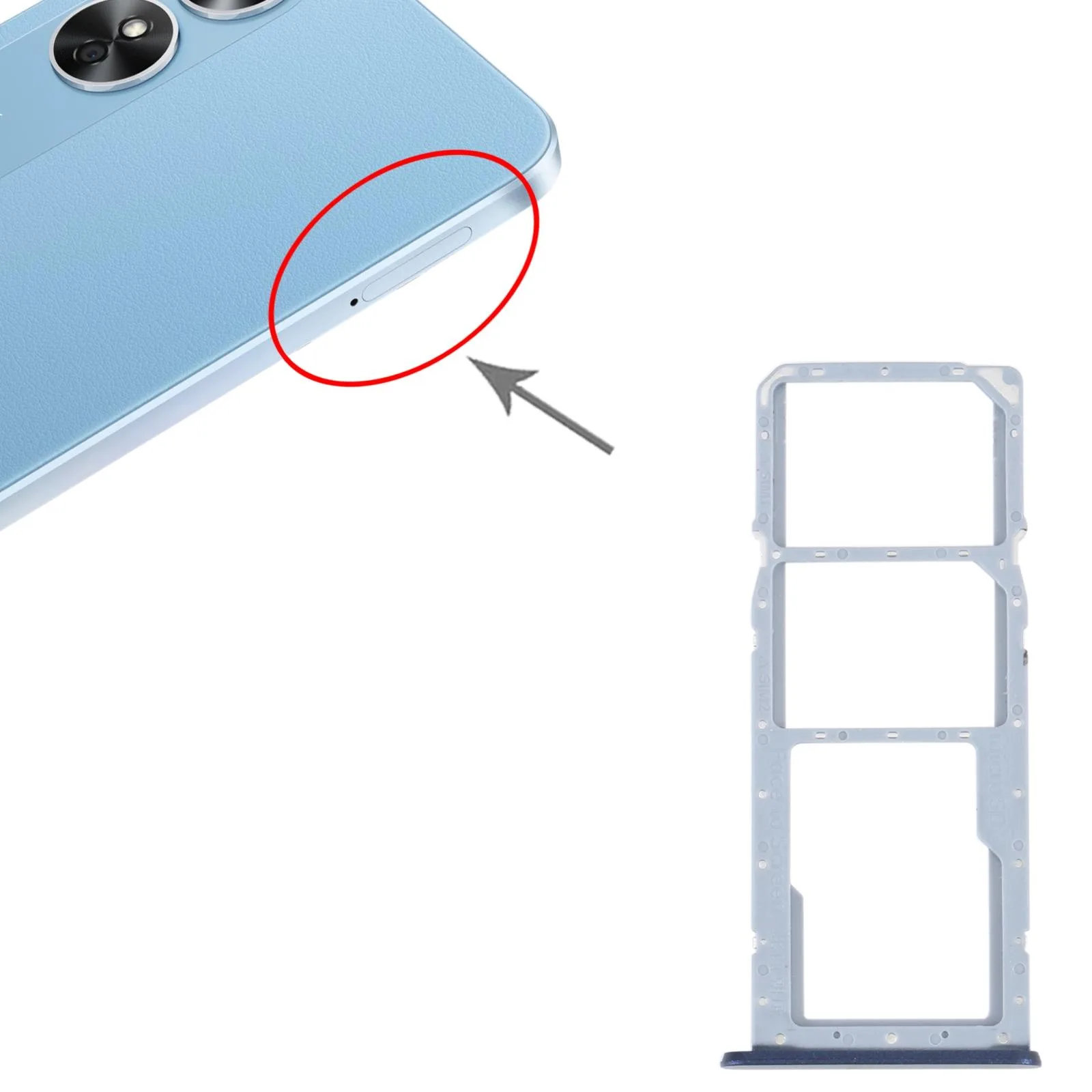 For OPPO A17 SIM Card Tray + SIM Card Tray + Micro SD Card Tray