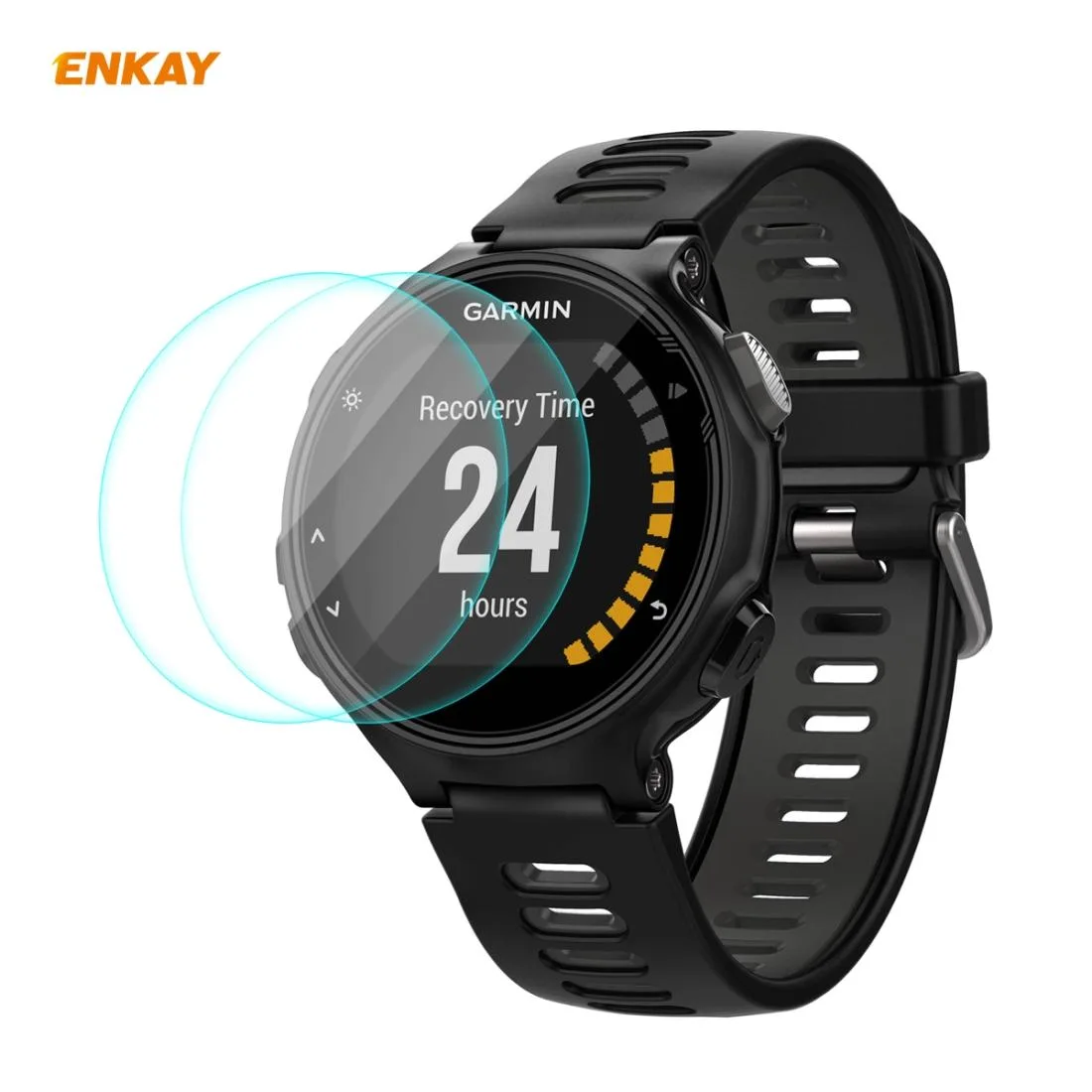 2 PCS ENKAY Hat-Prince 0.2mm 9H 2.15D Curved Edge Tempered Glass Screen Protector Watch Film
