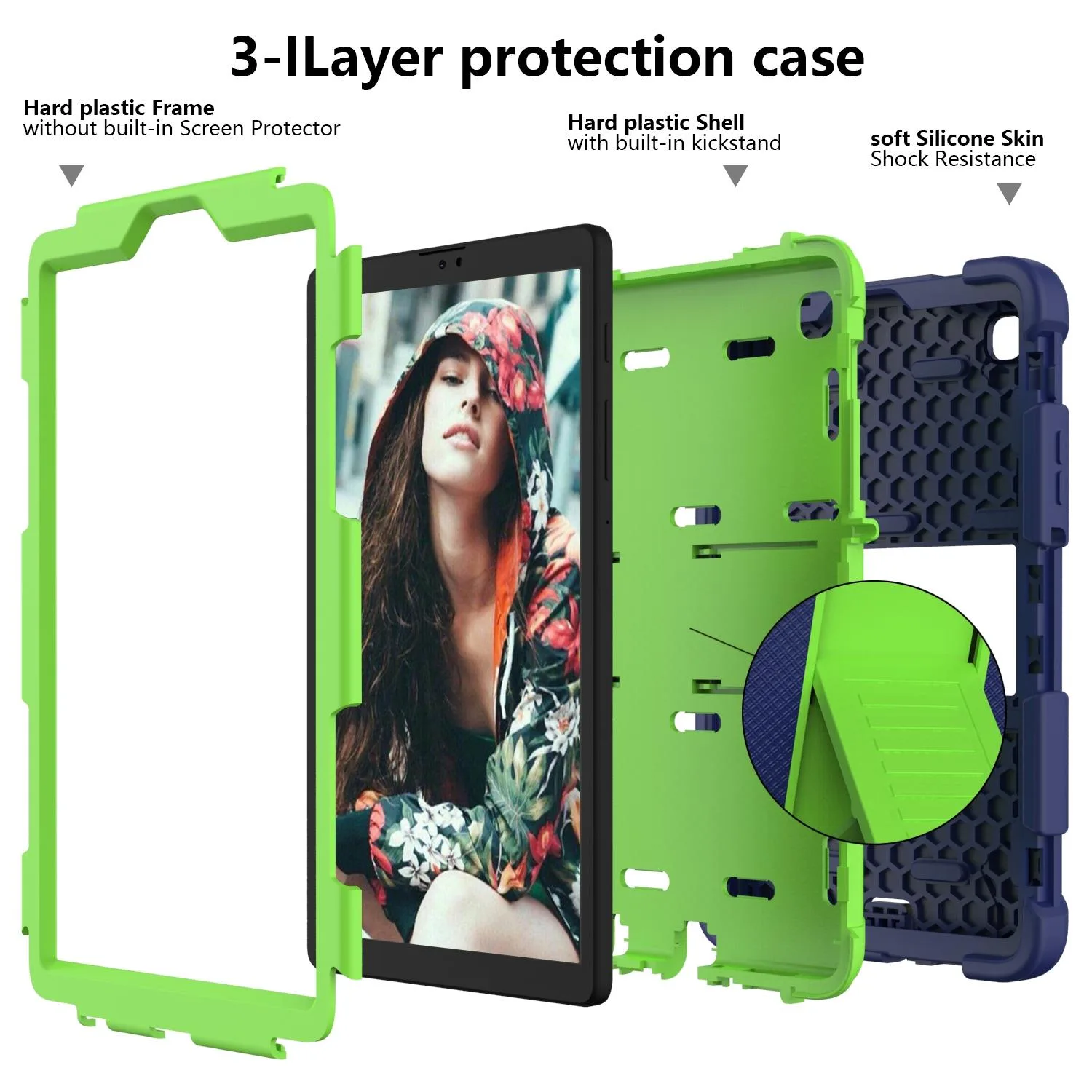 / T225 Two-Color Robot Shockproof Silicone + PC Protective Case with Holder