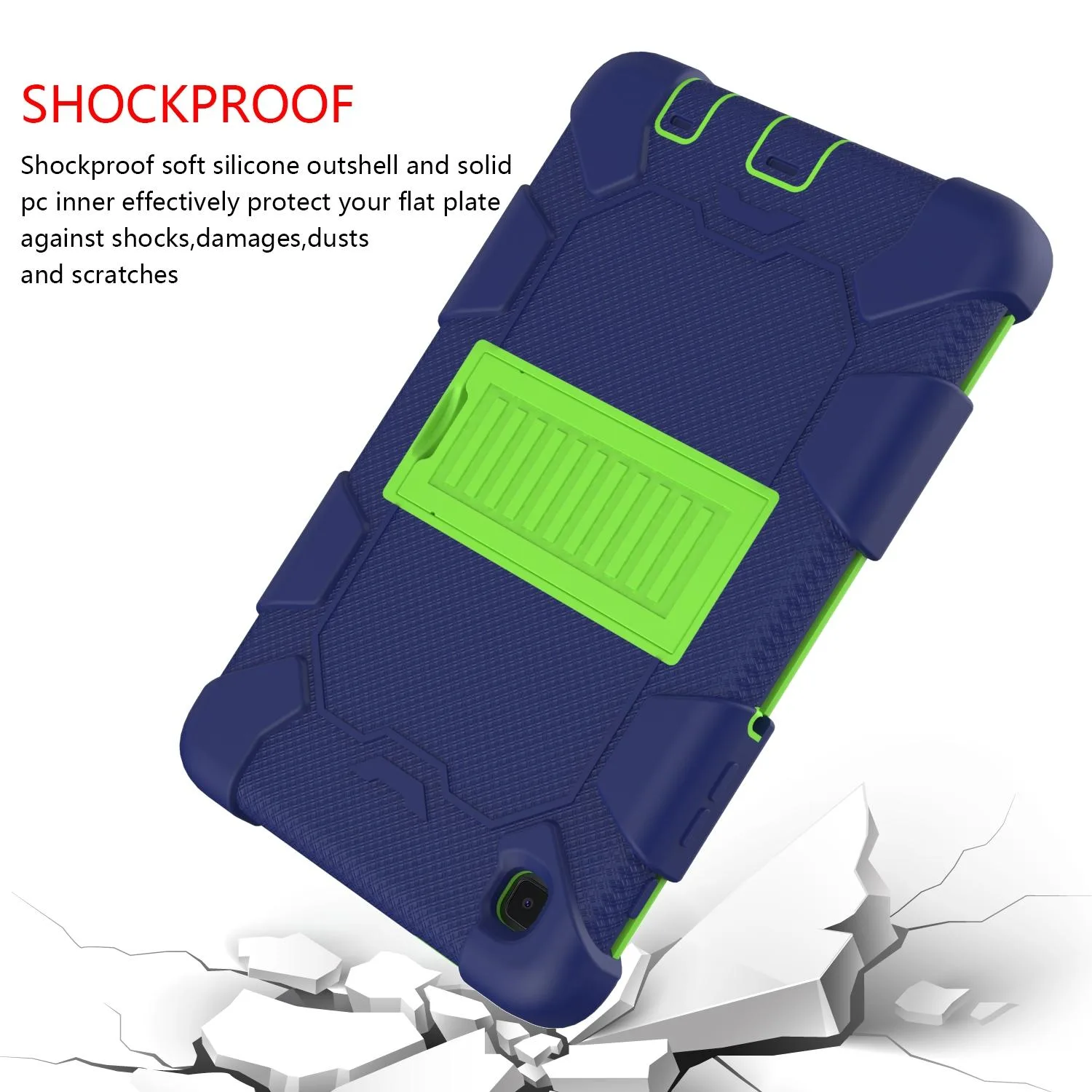 / T225 Two-Color Robot Shockproof Silicone + PC Protective Case with Holder