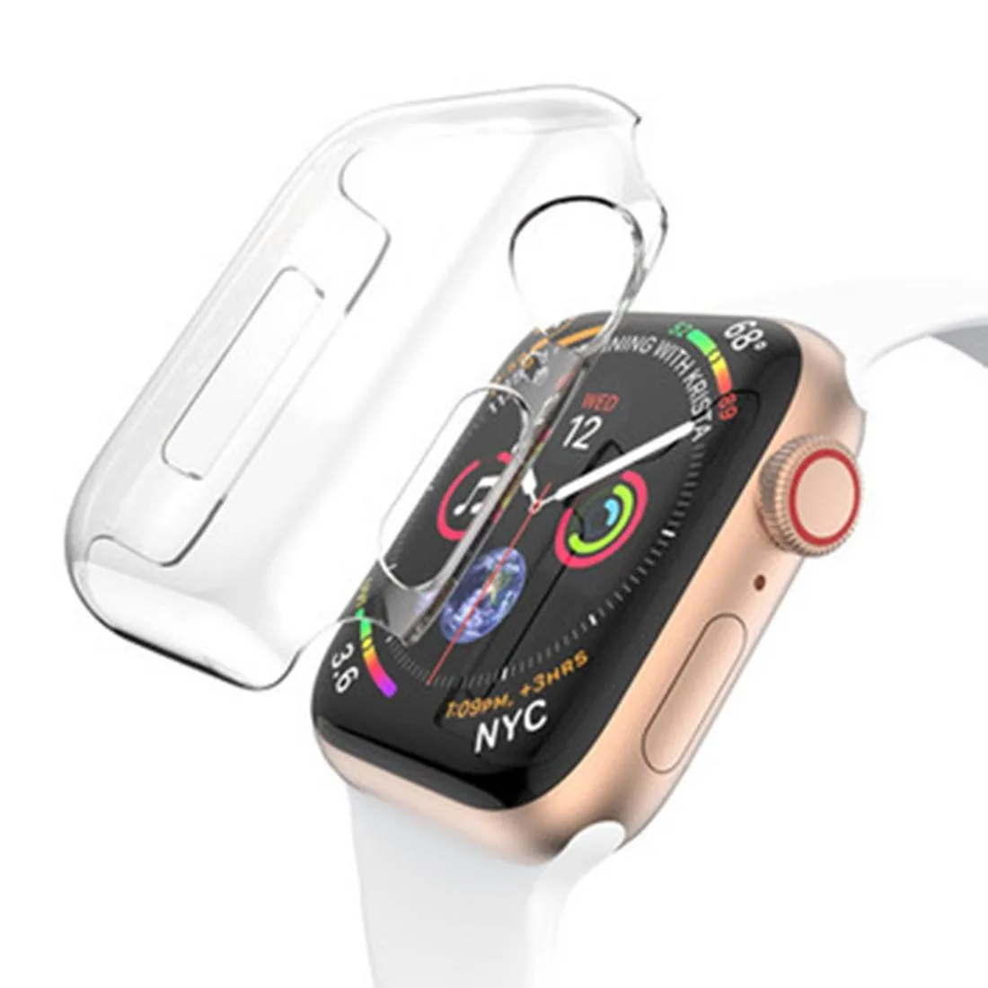 For Apple Watch Series 6 / 5 / 4 / Watch SE 44mm Full Coverage PC Case(Transparent)