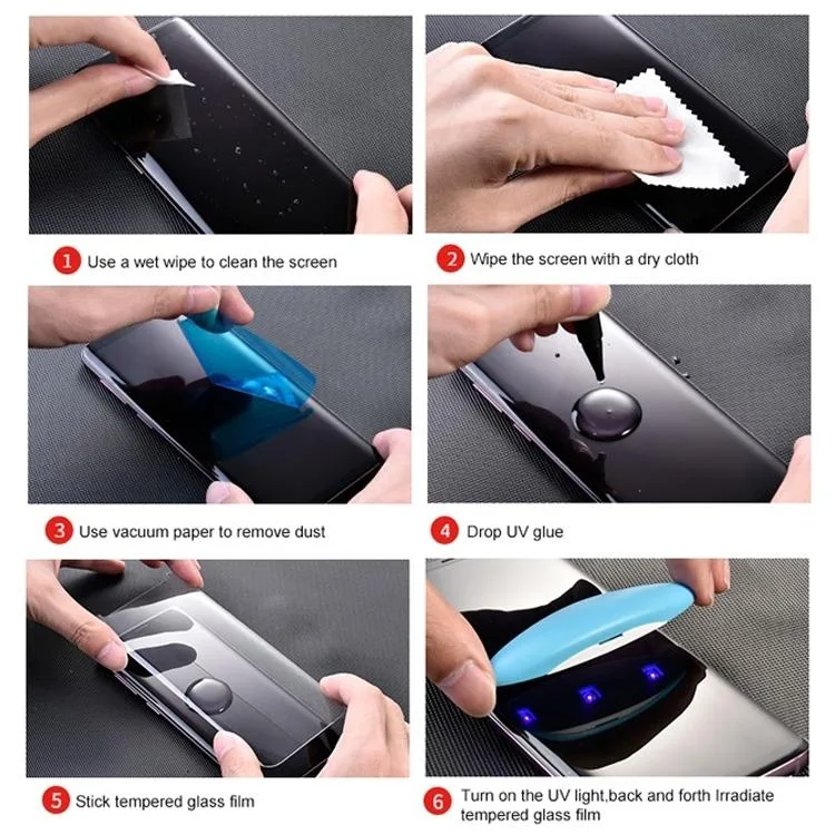Non-full UV Liquid Liquid Curved Tempered Glass Film for Galaxy S9+