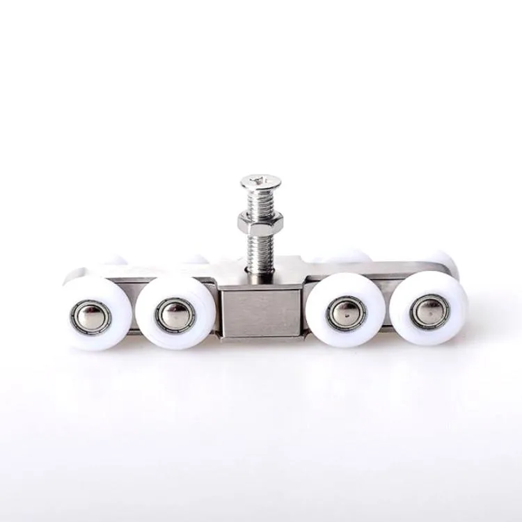 Stainless Steel Sliding Door Hanging Wheel Silent Smooth And Wear-Resistant Sliding Door Pulley Nylon Hanging Rail, Specification:8 Wheels