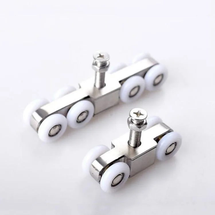 Stainless Steel Sliding Door Hanging Wheel Silent Smooth And Wear-Resistant Sliding Door Pulley Nylon Hanging Rail, Specification:8 Wheels