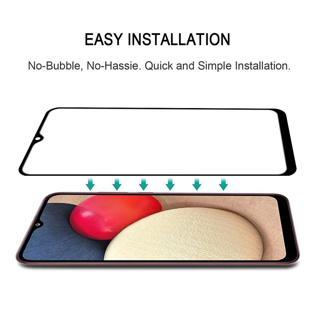 For Samsung Galaxy A02s Full Glue Full Screen Tempered Glass Film