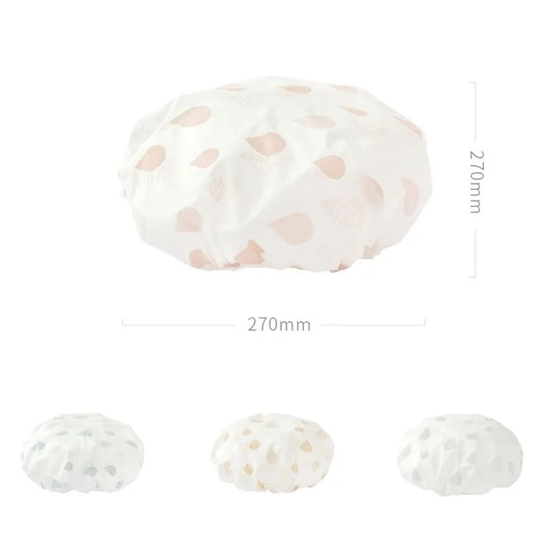 Waterproof Shower Hat Adult Women Bathing Hair Cover Anti-fume Hair Cover