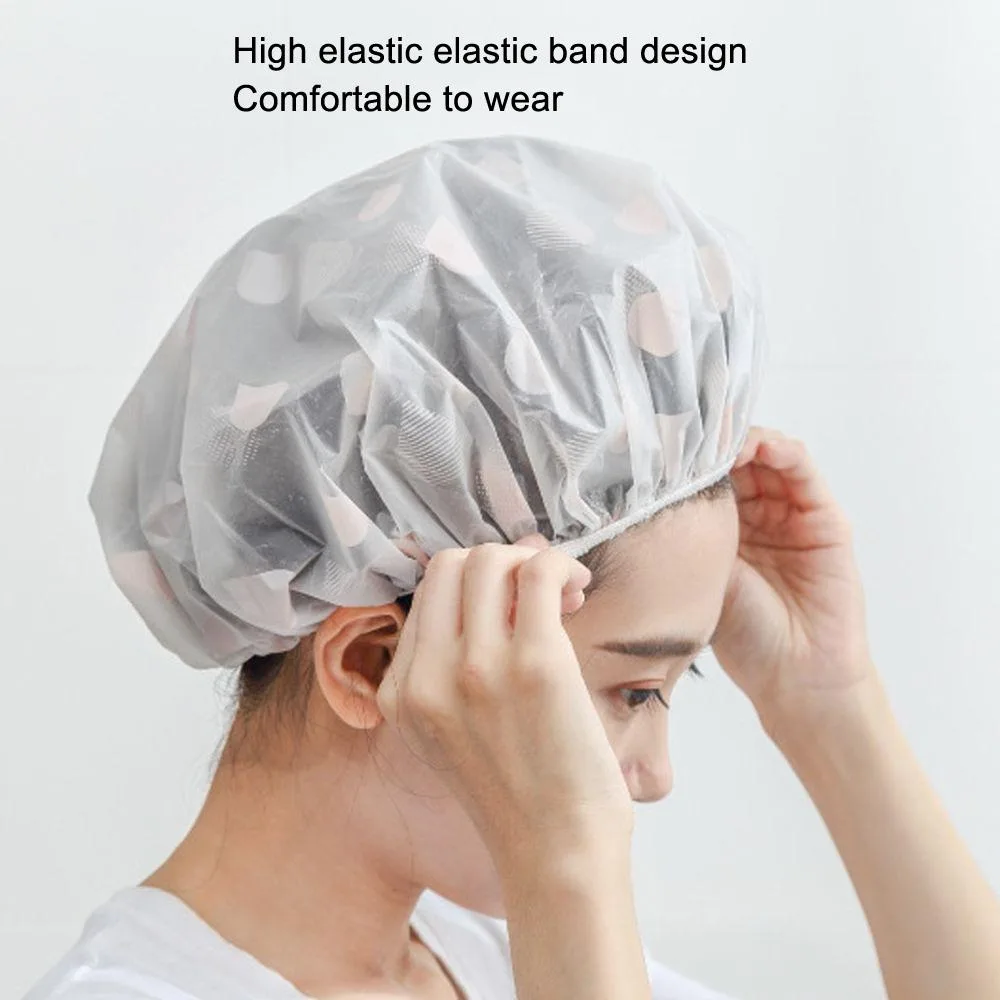 Waterproof Shower Hat Adult Women Bathing Hair Cover Anti-fume Hair Cover