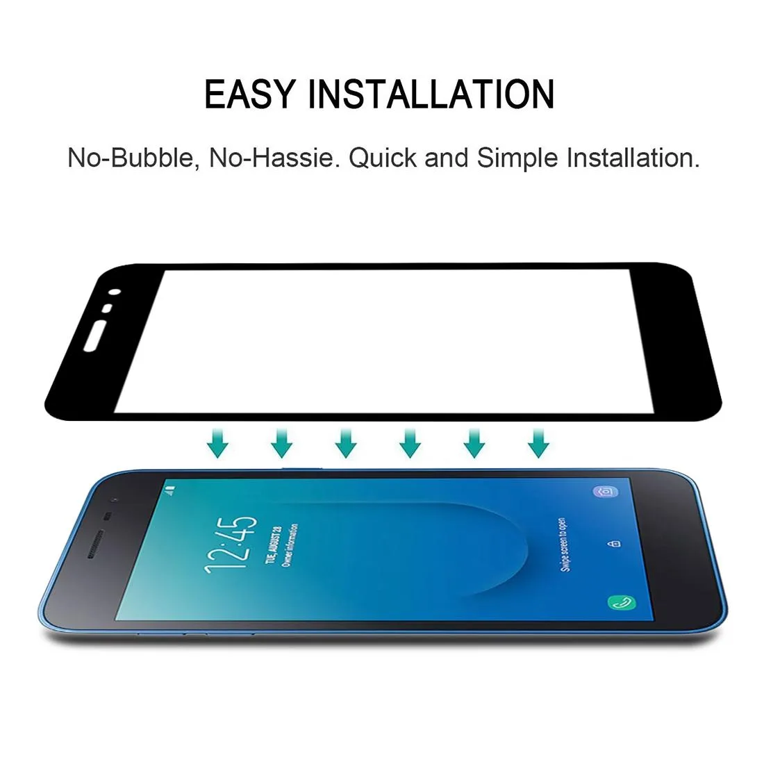 For Samsung Galaxy J2 Core 2020 Full Glue Full Screen Tempered Glass Film