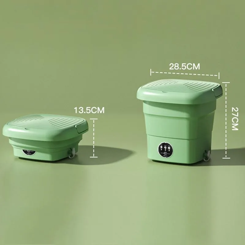 4.5L Mini Portable Folding Household Washing Machine Underwear Washer, Color: Fruit Green