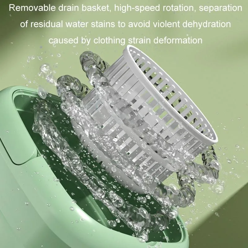 4.5L Mini Portable Folding Household Washing Machine Underwear Washer, Color: Fruit Green