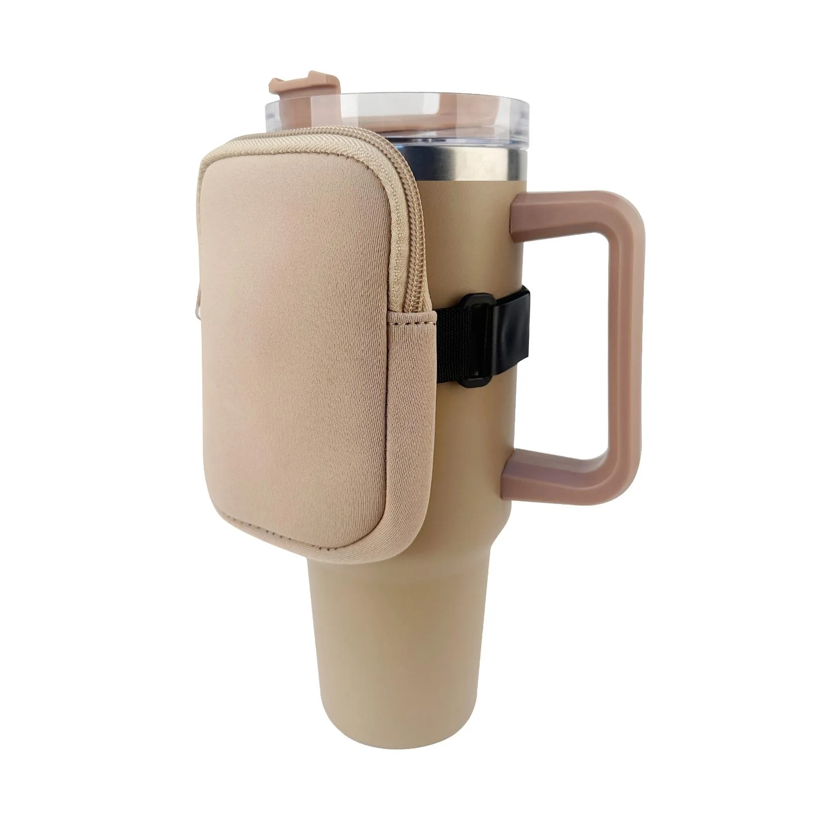 Water Cup Sided Storage Pockets With Zipper Fit For 40Oz Tumbler Single Pocket