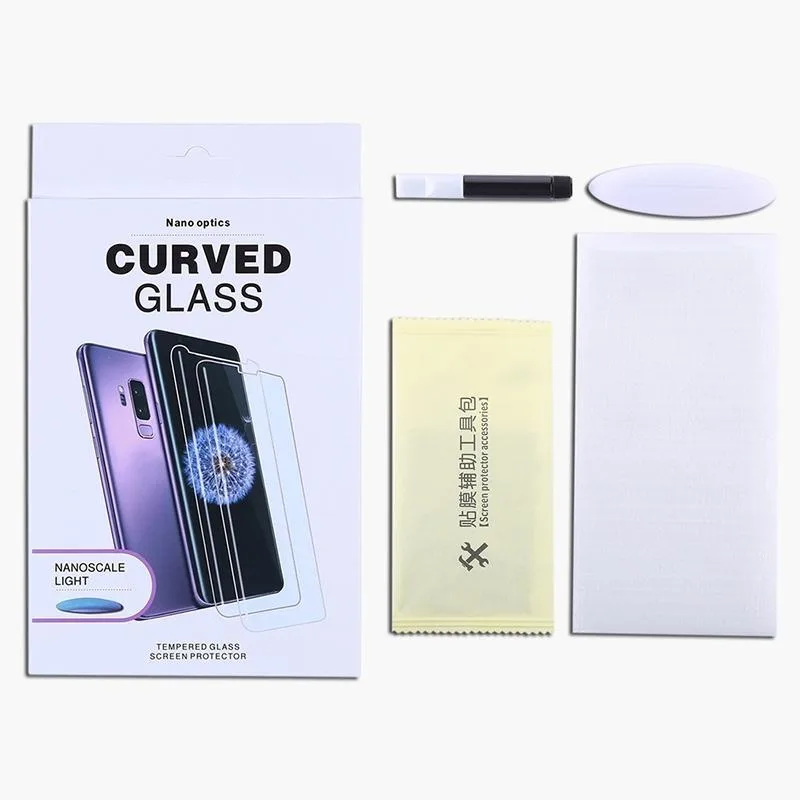 For Samsung Galaxy S21 Ultra 5G UV Liquid Curved Full Glue Tempered Glass Film