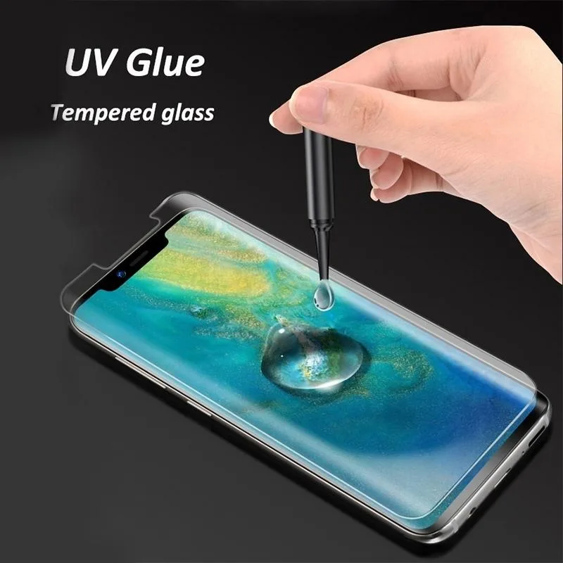 For Samsung Galaxy S21 Ultra 5G UV Liquid Curved Full Glue Tempered Glass Film
