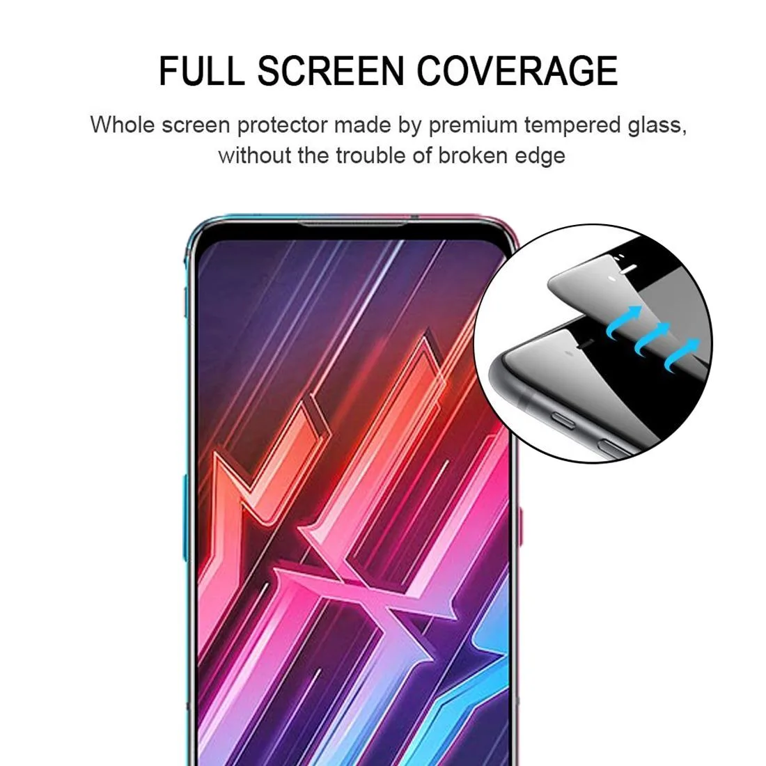 For Nubia Red Magic 6 / 6 Pro Full Glue Full Screen Tempered Glass Film