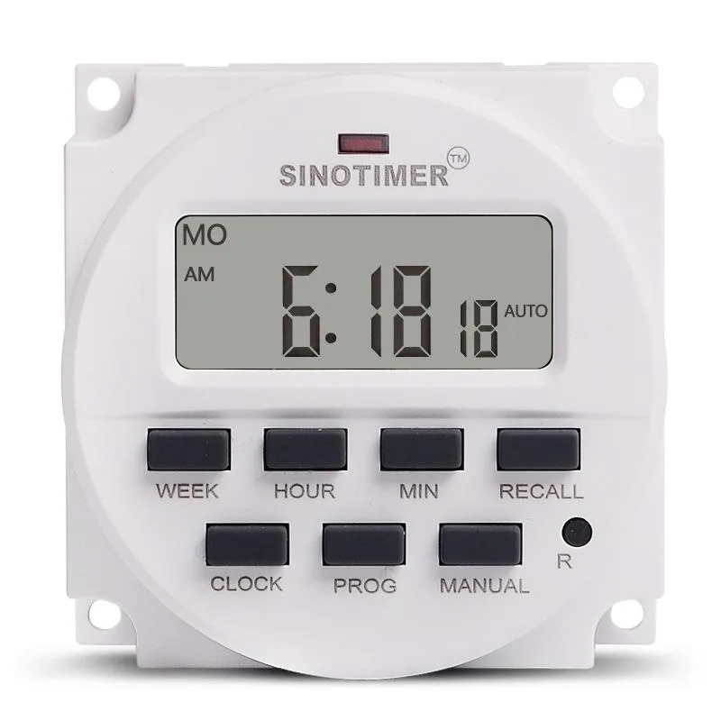 SINOTIMER Programmable Timer Switch Time Controller, Model: TM618H-4 12V