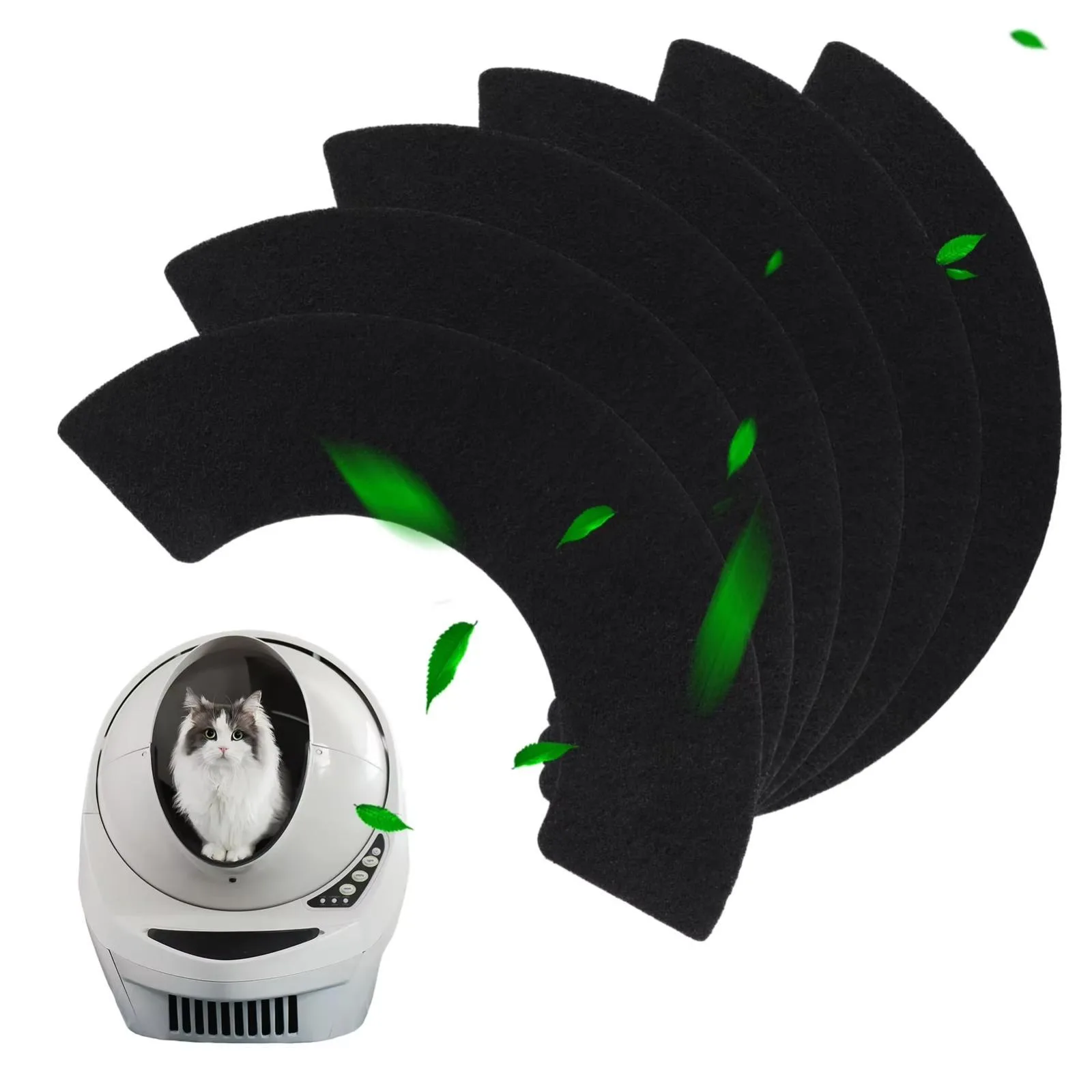 6pcs /Pack Carbon Filter For Litter-Robot 4 Replacement Parts