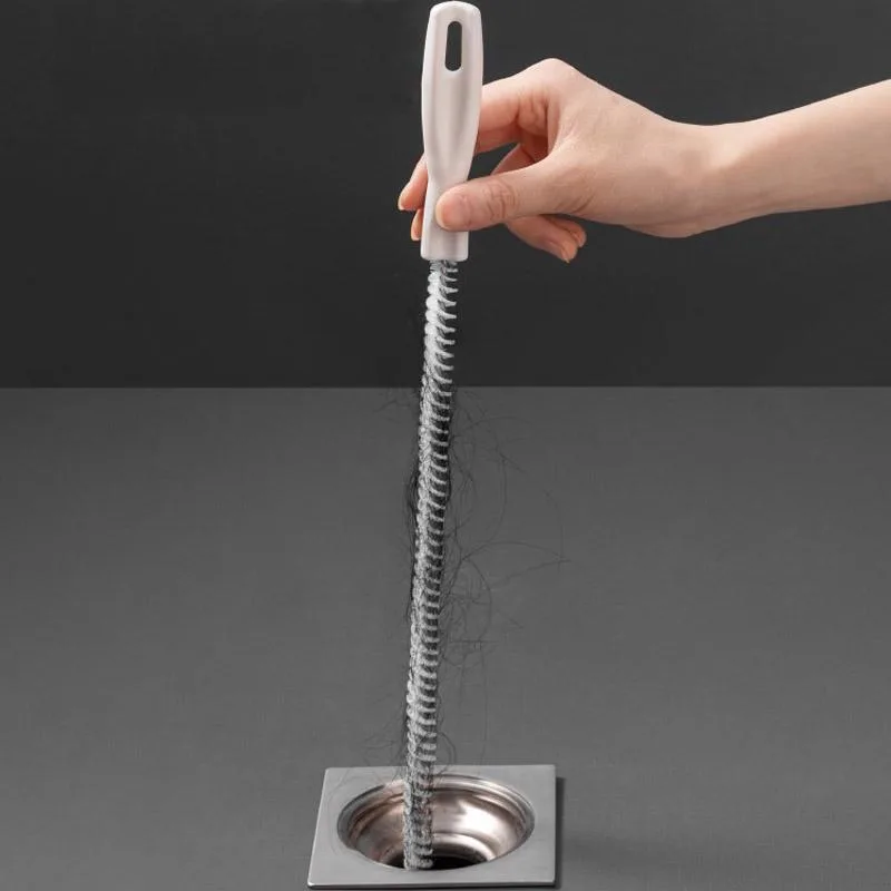 LsCook 60cm Pipe Cleaning Brush Drain Hair Removal Pipe Unclogging Tool(OPP Bag)
