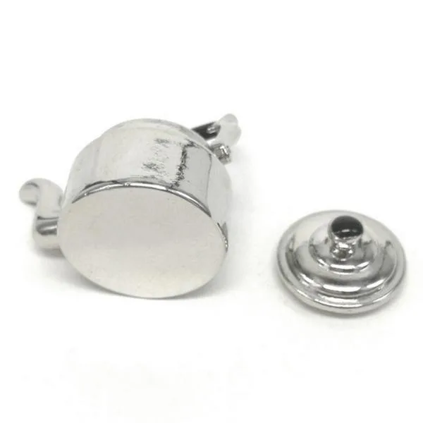 Dollhouse Miniature Metal Tea Kettle Pot Classic Pretend Play Furniture Toys for Kitchen Accessory