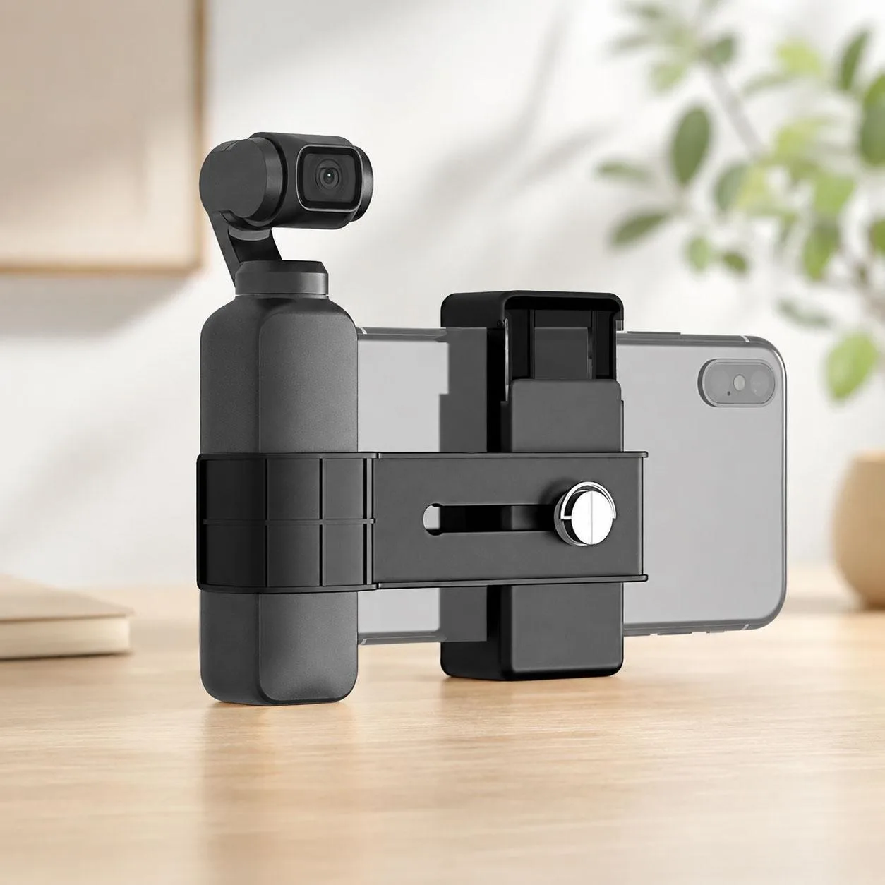 PULUZ Smartphone Fixing Clamp 1/4 inch Holder Mount Bracket for DJI OSMO Pocket / Pocket 2