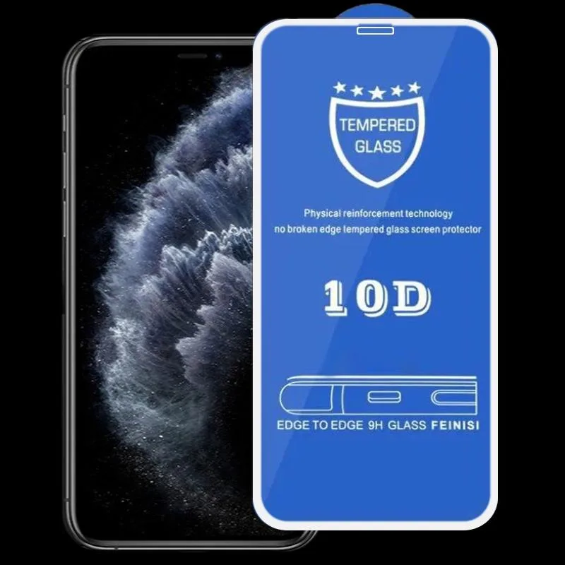 For iPhone 11 Pro / XS / X 9H 10D Full Screen Tempered Glass Screen Protector(White)