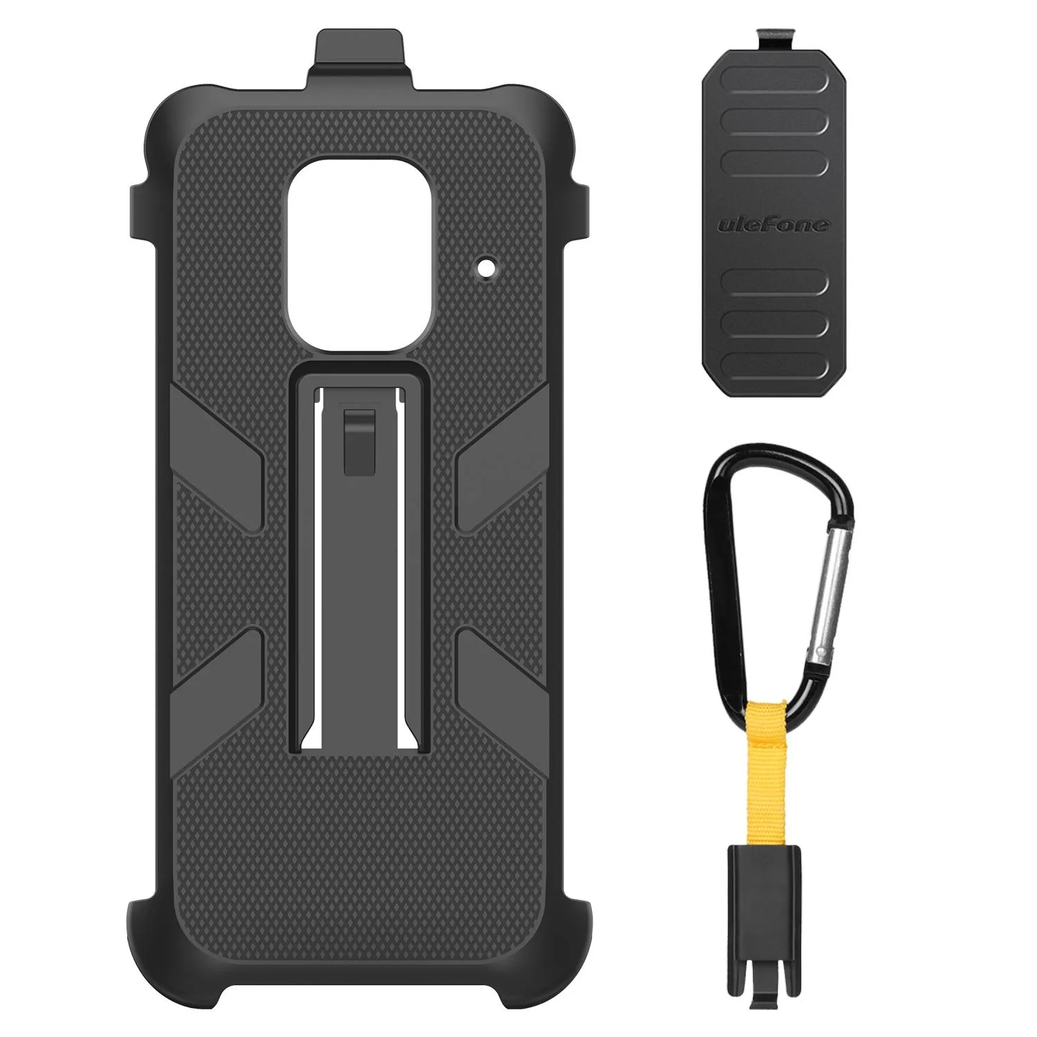 Ulefone Back Clip Phone Case with Carabiner(Black)