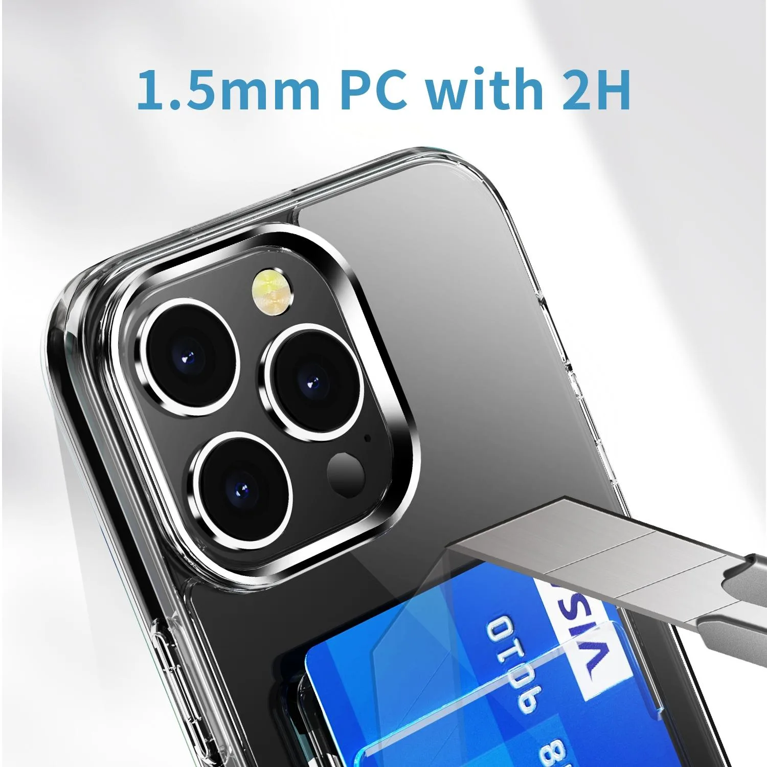 Crystal Clear Wallet Air Bag Phone Case(Transparent)