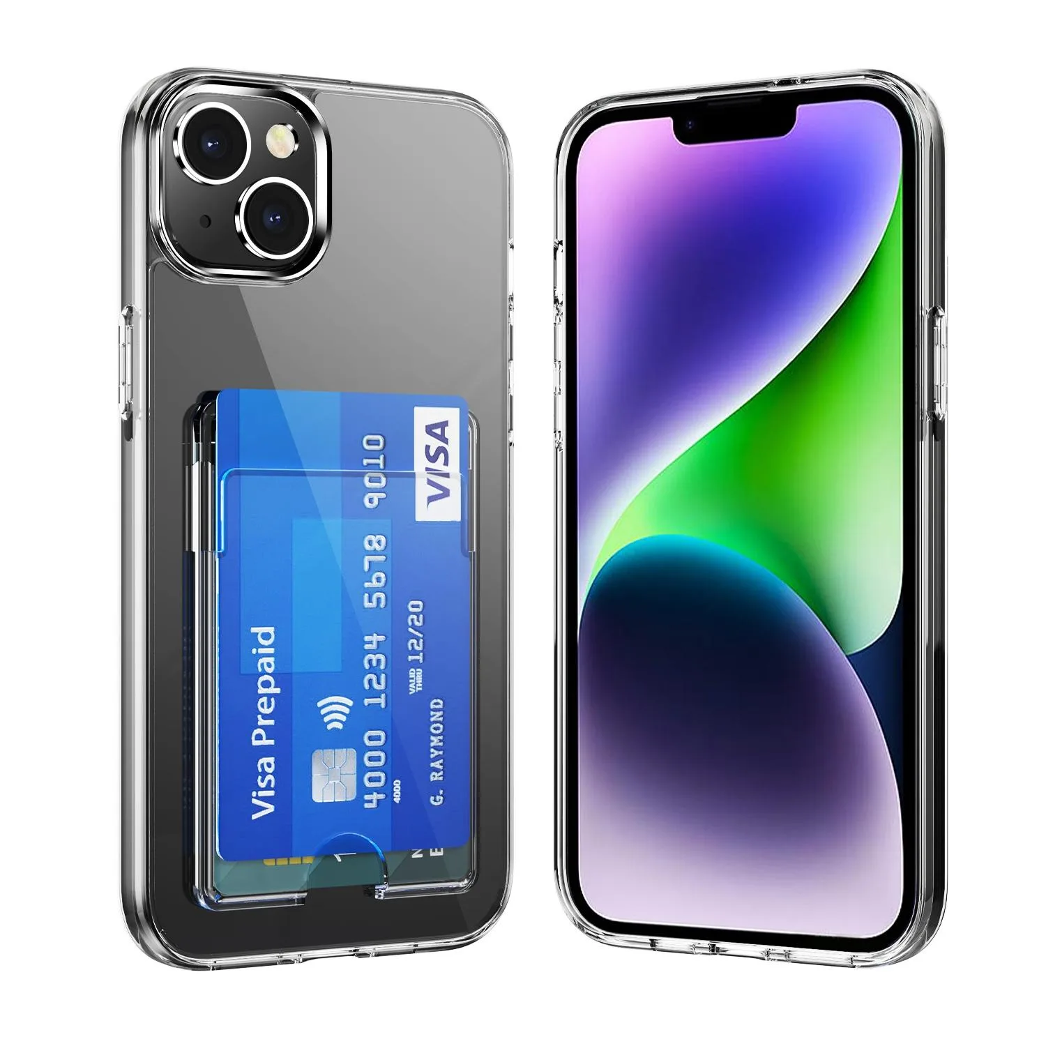 Crystal Clear Wallet Air Bag Phone Case(Transparent)