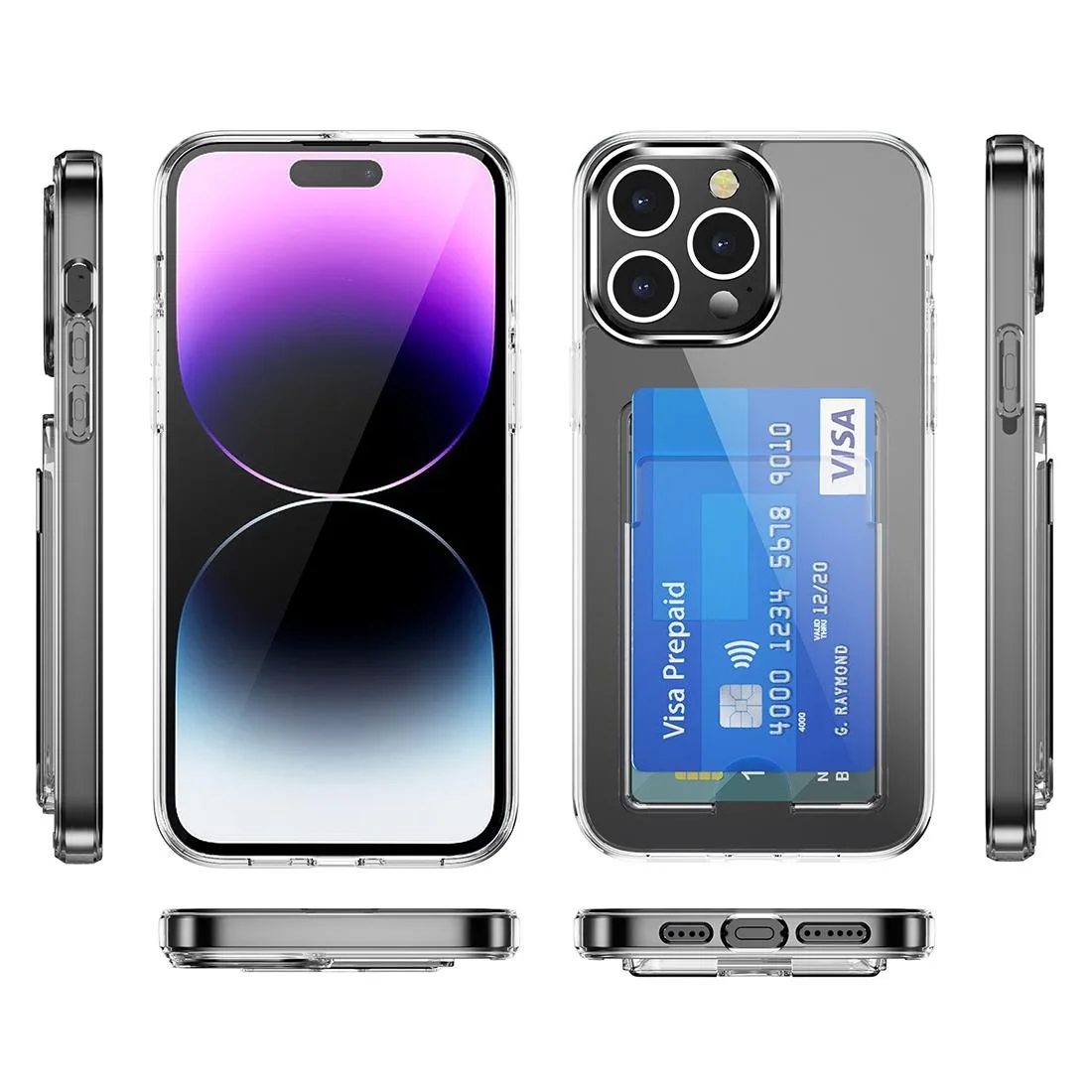 Crystal Clear Wallet Air Bag Phone Case(Transparent)