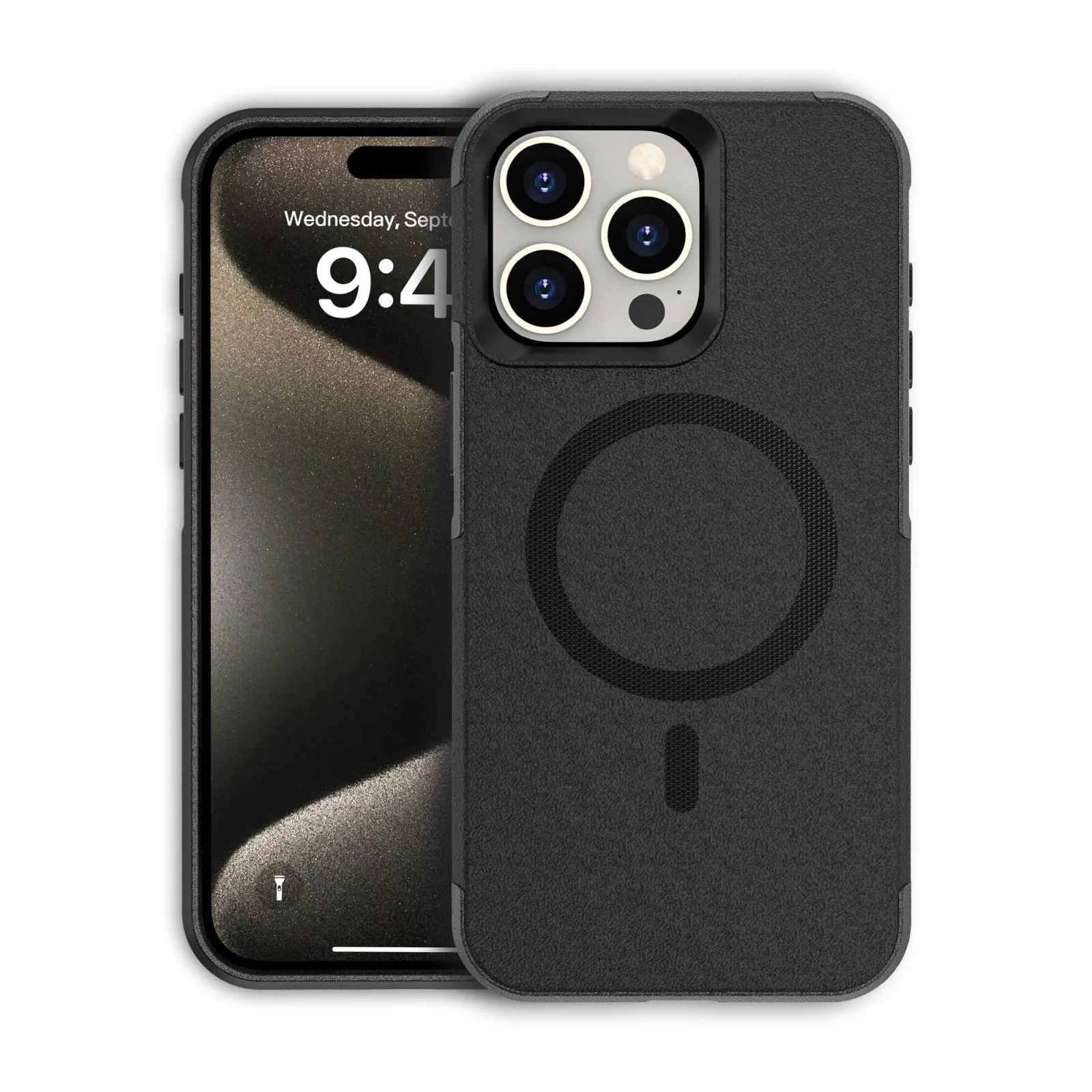 RedPepper Armor Magsafe PC Hybrid TPU Phone Case(Black)