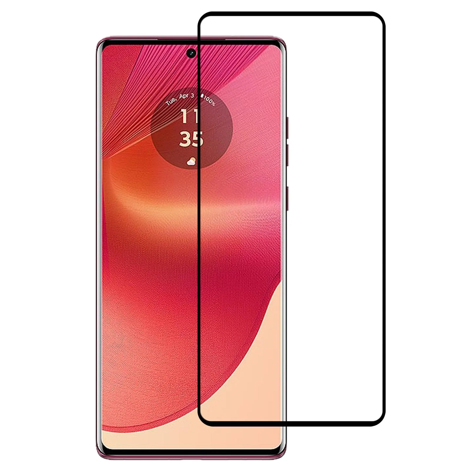 Edge Glue 9H HD 3D Curved Edge Tempered Glass Film(Black)