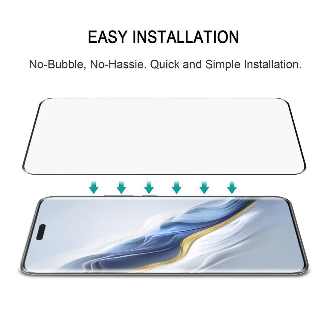 Full Glue 9H HD 3D Curved Edge Tempered Glass Film(Black)