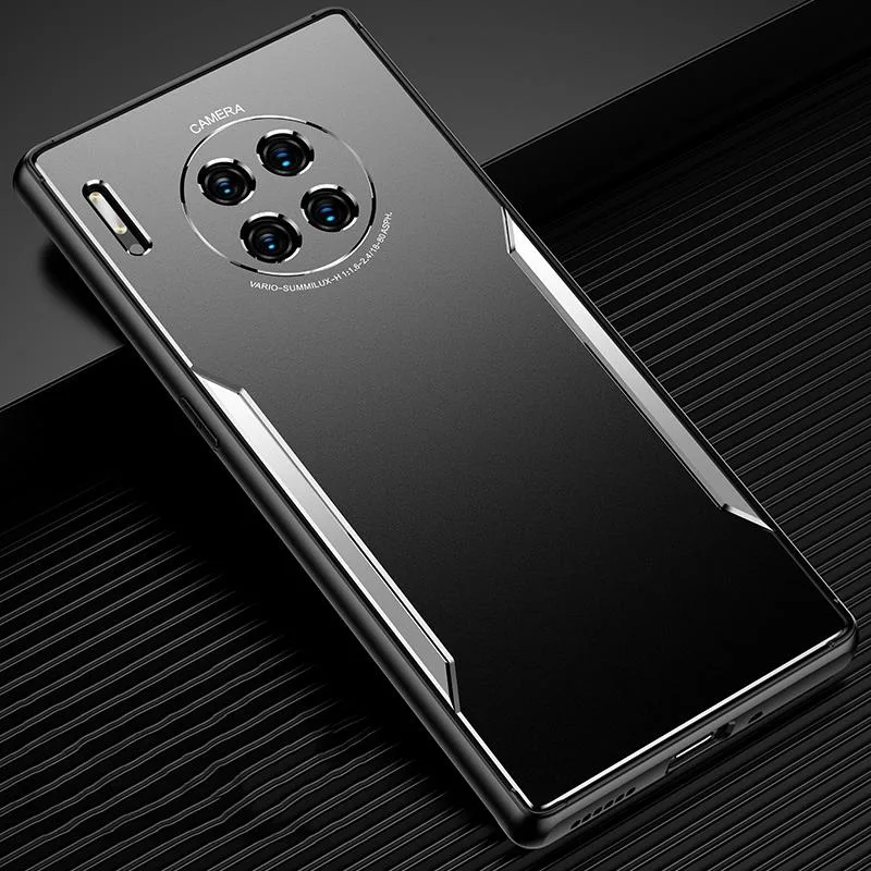 Blade Series TPU Frame + Titanium Alloy Sand Blasting Technology Backplane + Color Aluminum Alloy Decorative Edge Mobile Phone Protective Shell