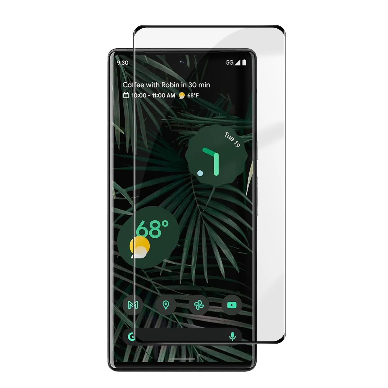 Kalebol Curved High-Aluminum Screen-Printed Full-Coverage Anti-Fingerprint Black-Bordered HD Tempered Glass Film