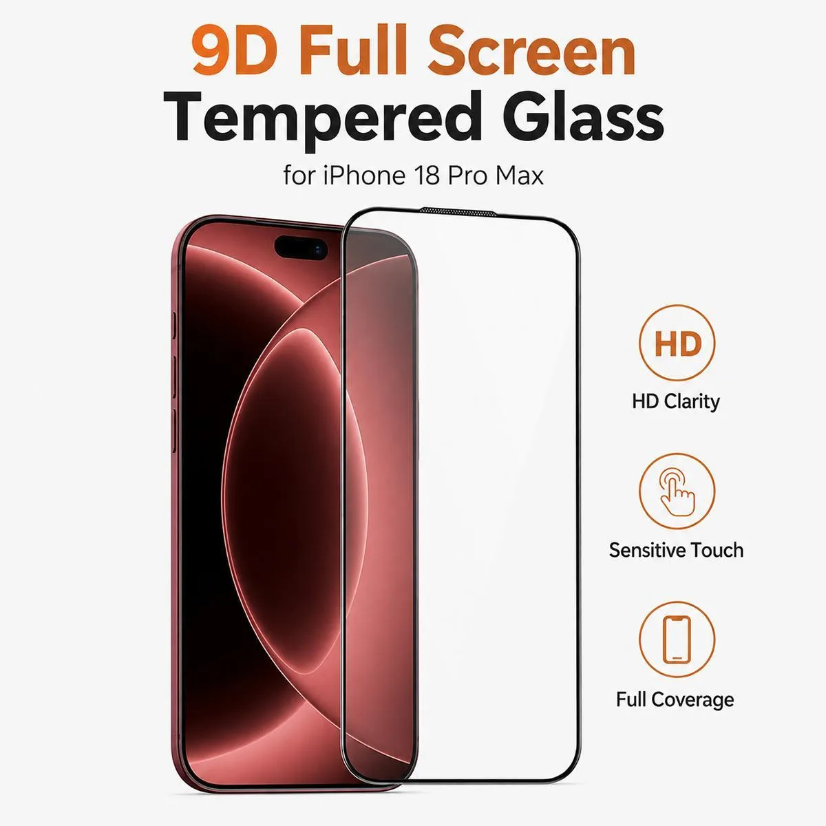 High Aluminum 380 Glue Silk Screen Printed Tempered Glass Film