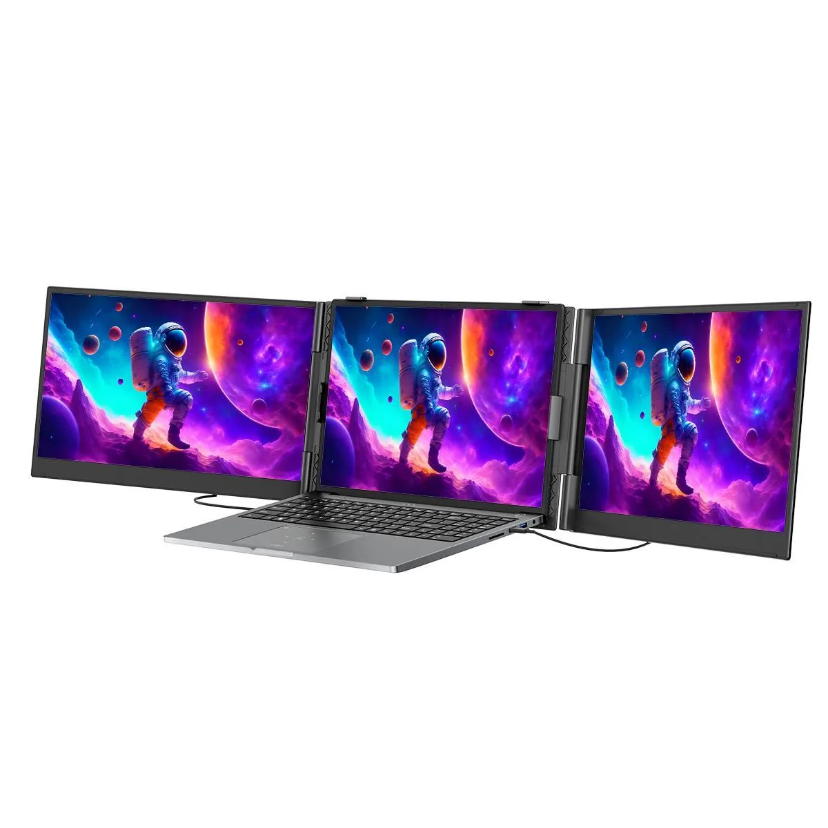 [HK Warehouse] Blackview DCM8 15.3 inch Dual Display Portable Laptop LCD Monitors Screen Extender with Stand(Grey)