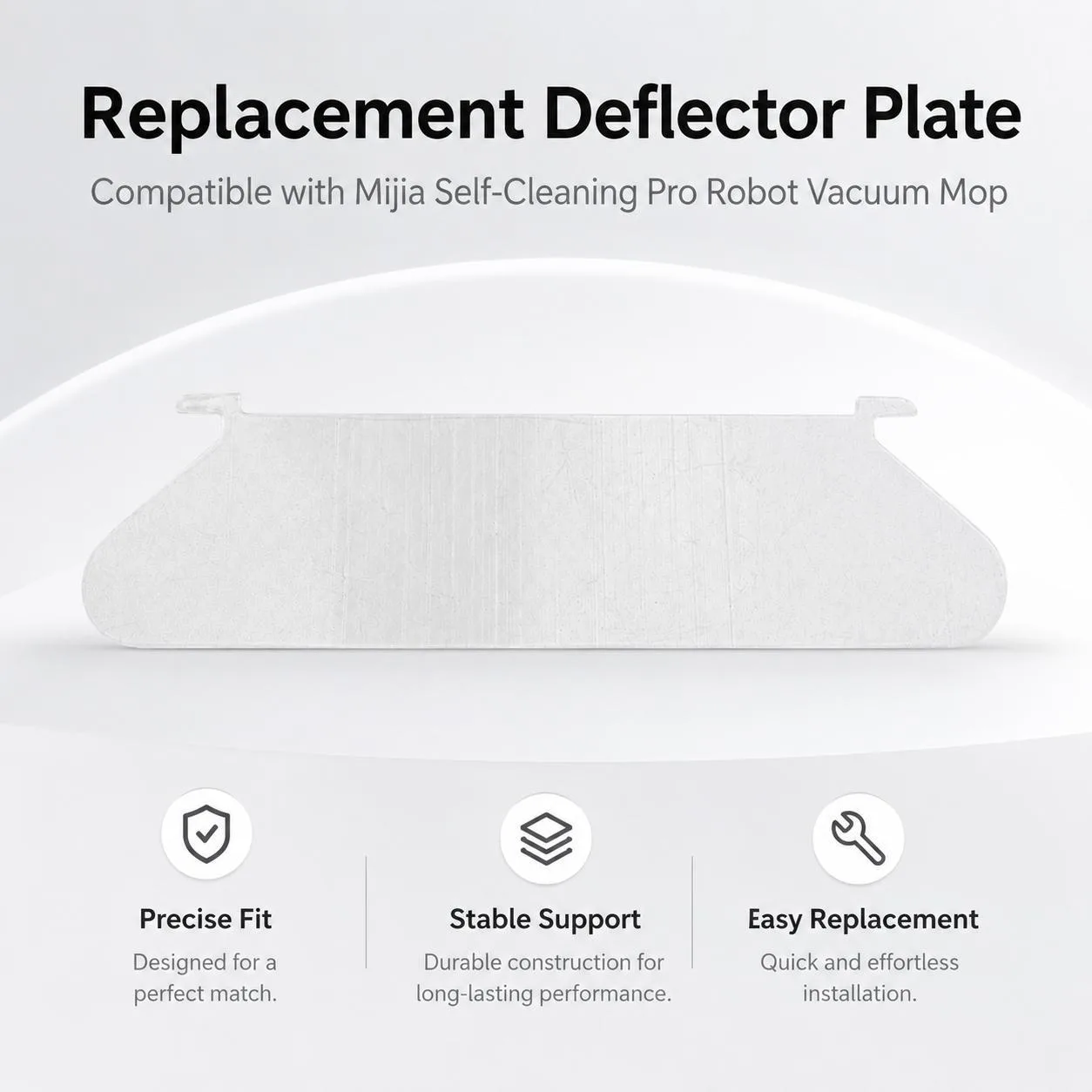 Robot Vacuum Cleaner Replacement Accessories for Xiaomi Mijia Robot Vacuum Mop Pro, Specification:Deflector Plate