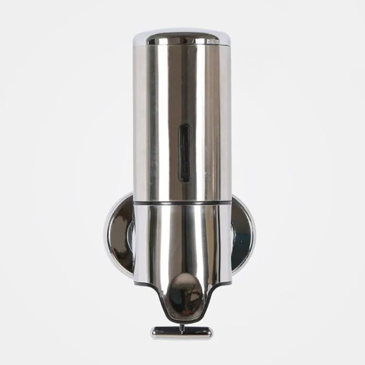 Hotel Shower Manual Dispenser Wall Mounted Washing Liquid Shampoo Soap Bottle, Capacity: 500ml(Stainless Steel)