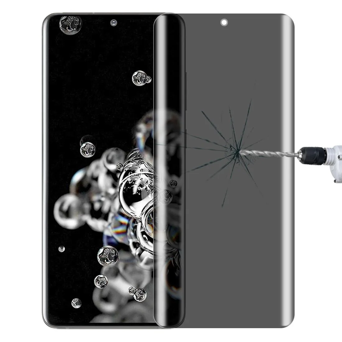 For Samsung Galaxy S20 Ultra 0.3mm 9H Surface Hardness 3D Curved Surface Privacy Glass Film