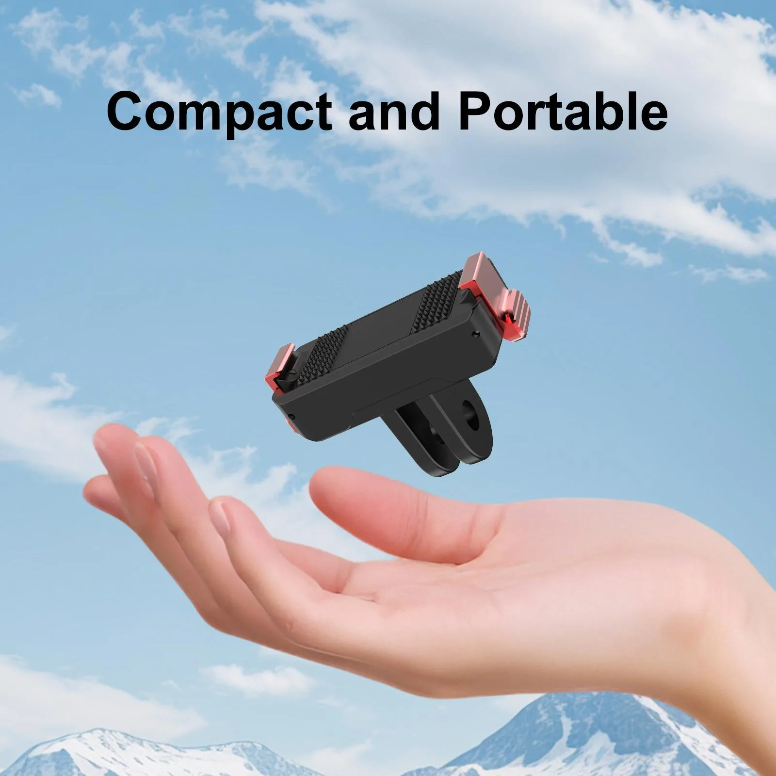 For DJI Osmo Action 6 / Nano / 360 II PULUZ Two Claw Plastic Magnetic Quick Release Base Mount (Black)