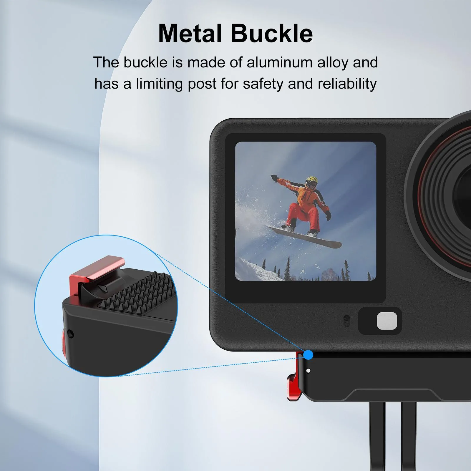 For DJI Osmo Action 6 / Nano / 360 II PULUZ Two Claw Plastic Magnetic Quick Release Base Mount (Black)