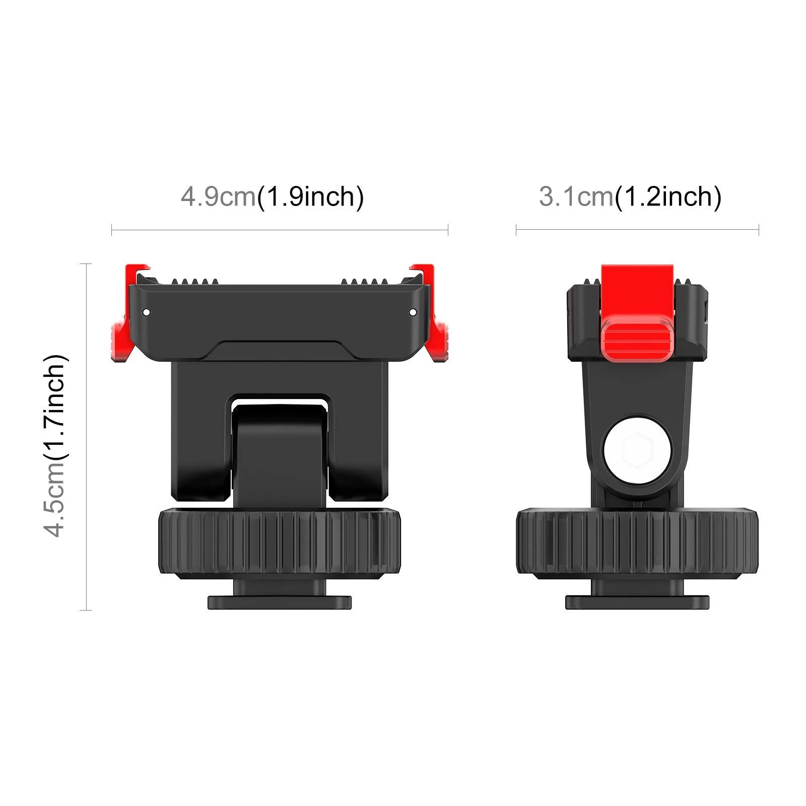 For DJI Osmo Action 6 / Nano / 360 II PULUZ Plastic Gimbal Quick-Release Base Mount (Black)