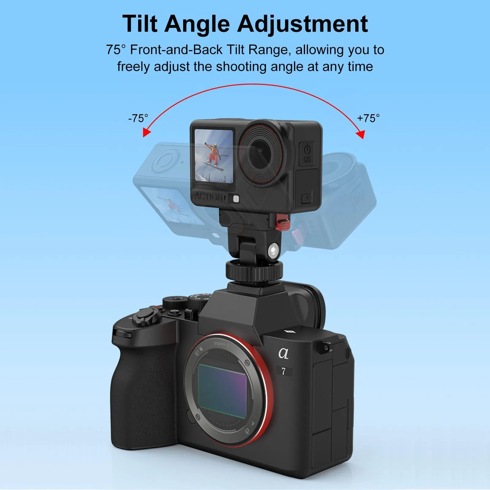 For DJI Osmo Action 6 / Nano / 360 II PULUZ Plastic Gimbal Quick-Release Base Mount (Black)