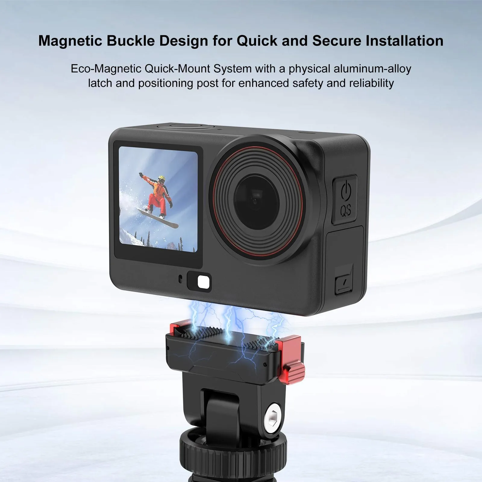 For DJI Osmo Action 6 / Nano / 360 II PULUZ Plastic Gimbal Quick-Release Base Mount (Black)